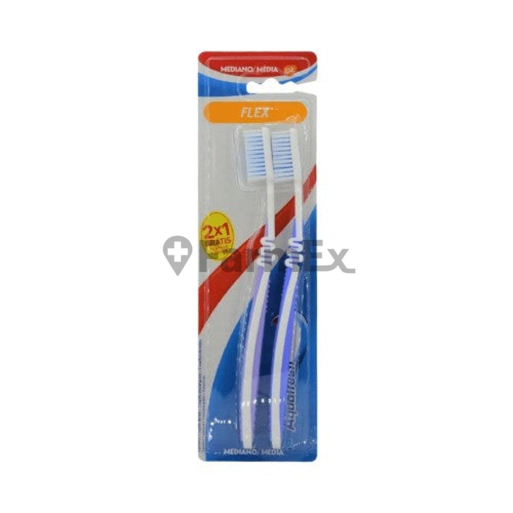 Cepillo dental 2x1 Flex mediano Aquafresh GSK